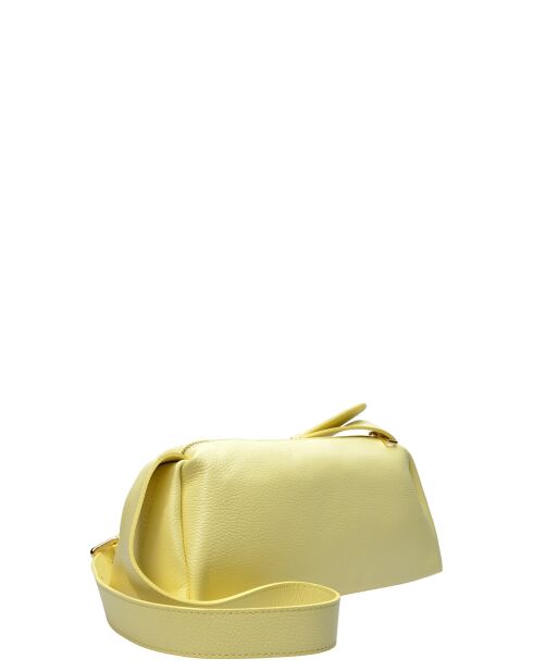 Manu Atelier gelbe Schultertasche aus Leder - 16,5x28x10 cm
