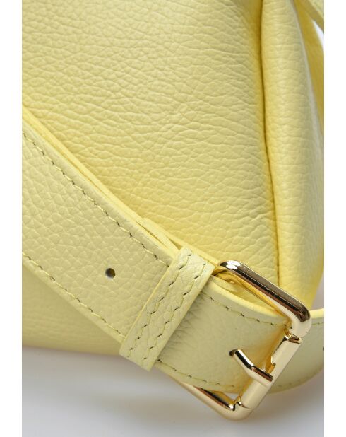 Manu Atelier gelbe Schultertasche aus Leder - 16,5x28x10 cm