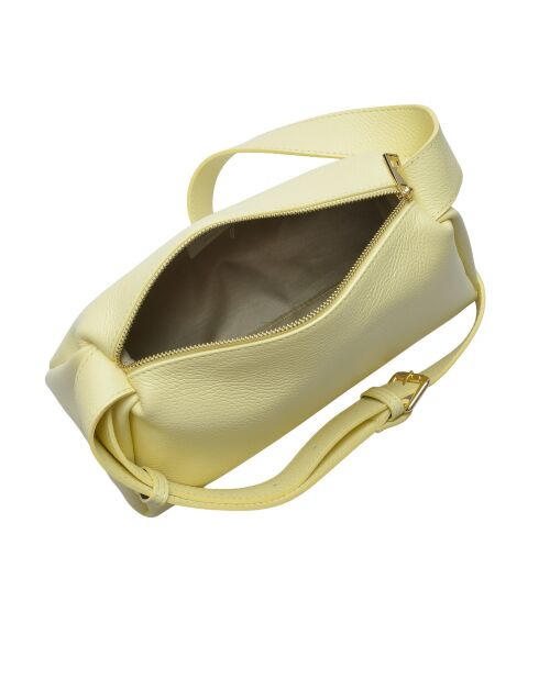 Manu Atelier gelbe Schultertasche aus Leder - 16,5x28x10 cm