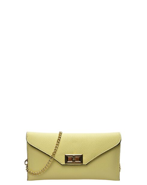 Jack Gomme Schultertasche aus gelbem Leder - 10x22x 1 cm