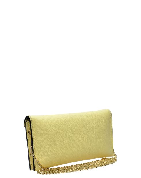 Jack Gomme Schultertasche aus gelbem Leder - 10x22x 1 cm