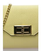 Jack Gomme Schultertasche aus gelbem Leder - 10x22x 1 cm