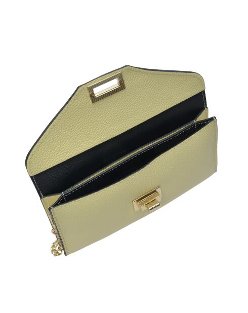 Jack Gomme Schultertasche aus gelbem Leder - 10x22x 1 cm
