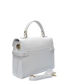 TSBV 56 weiße Lederhandtasche - 20x26,5x8,5 cm