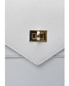 TSBV 56 weiße Lederhandtasche - 20x26,5x8,5 cm