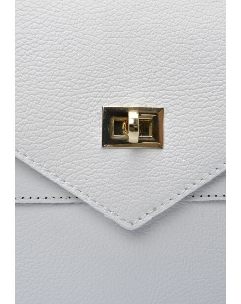 Bolso de mano TSBV 56 de piel blanca - 20x26,5x8,5 cm