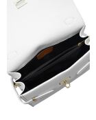 TSBV 56 weiße Lederhandtasche - 20x26,5x8,5 cm