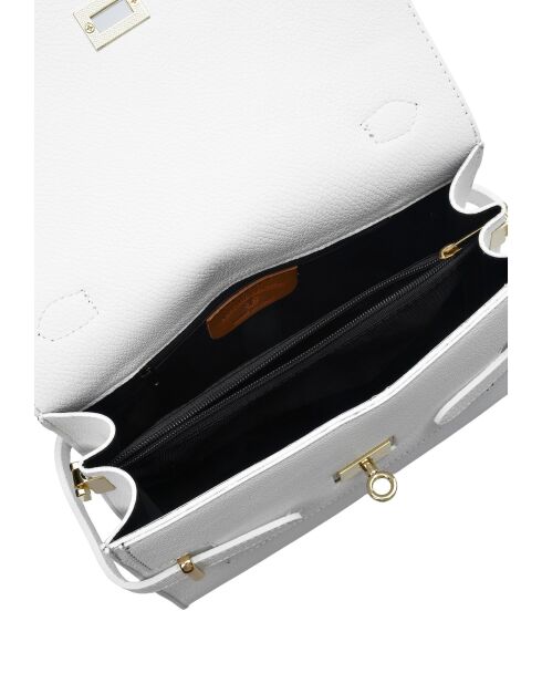 Bolso de mano TSBV 56 de piel blanca - 20x26,5x8,5 cm