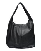 TSBV 57 Hobo-Tasche aus schwarzem Leder - 32x43x15 cm