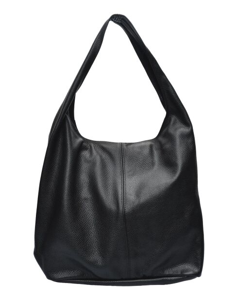 TSBV 57 Hobo-Tasche aus schwarzem Leder - 32x43x15 cm