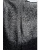 TSBV 57 Hobo-Tasche aus schwarzem Leder - 32x43x15 cm