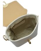 Bolso bombonera SBV 78 de piel blanca - 16,5x12x6 cm