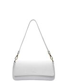 Bandolera TSBV 49 de piel blanca - 11x26x6 cm