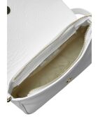 Bandolera TSBV 49 de piel blanca - 11x26x6 cm