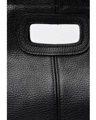 TSBV 52 zwarte leren schoudertas - 22x36x 12cm