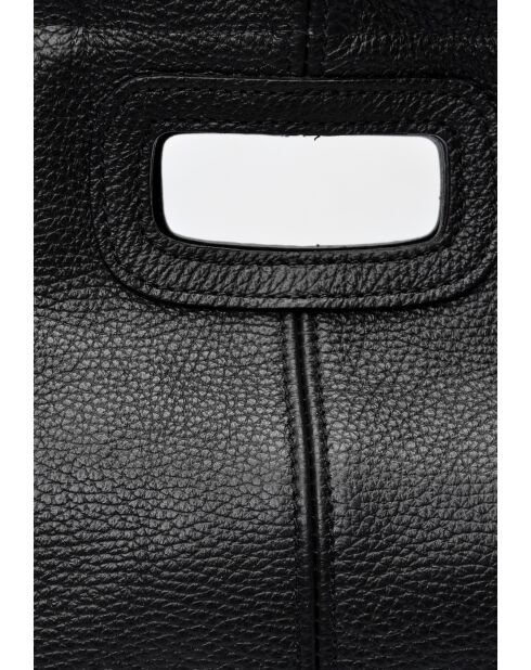 TSBV 52 Schultertasche aus schwarzem Leder - 22x36x 12cm