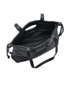 TSBV 52 zwarte leren schoudertas - 22x36x 12cm