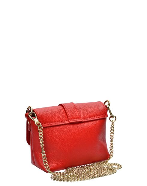 SBV 77 Schultertasche aus rotem Leder - 10,5x15x6,5 cm