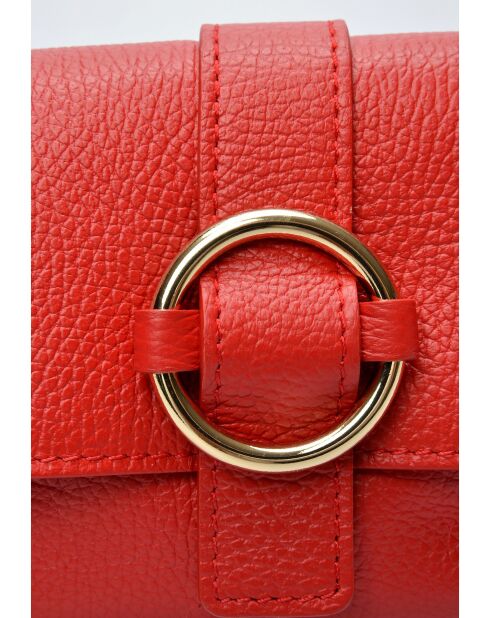 SBV 77 Schultertasche aus rotem Leder - 10,5x15x6,5 cm