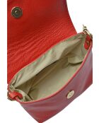 Sac bandoulière en cuir SBV 77 rouge - 10.5x15x6.5 cm