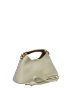 Borsa a mano Riveightche in pelle beige - 11,5x24x9,5 cm