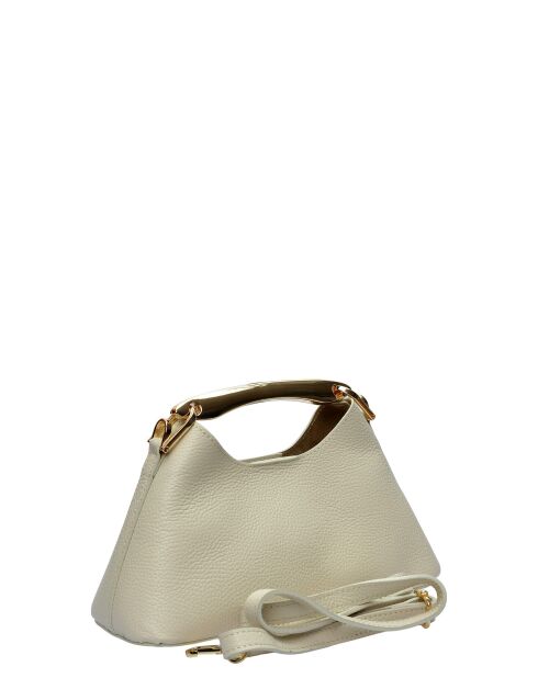 Borsa a mano Riveightche in pelle beige - 11,5x24x9,5 cm