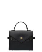TSBV 56 schwarze Lederhandtasche - 20x26,5x8,5 cm