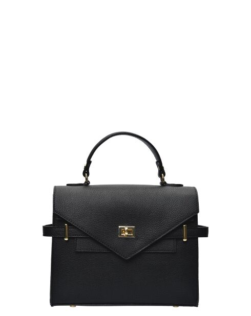 TSBV 56 schwarze Lederhandtasche - 20x26,5x8,5 cm