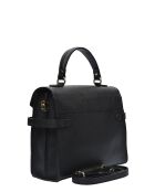 TSBV 56 schwarze Lederhandtasche - 20x26,5x8,5 cm