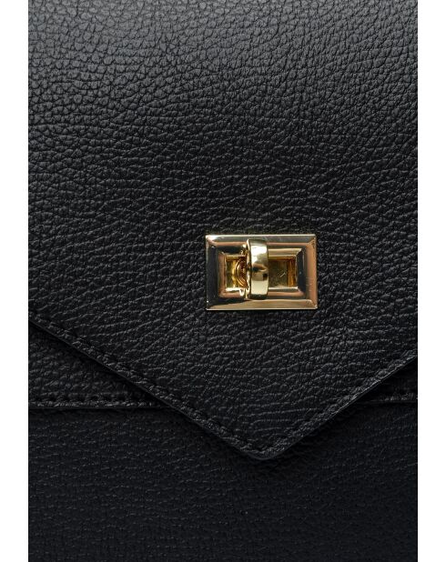 TSBV 56 schwarze Lederhandtasche - 20x26,5x8,5 cm