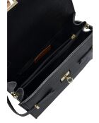 TSBV 56 schwarze Lederhandtasche - 20x26,5x8,5 cm