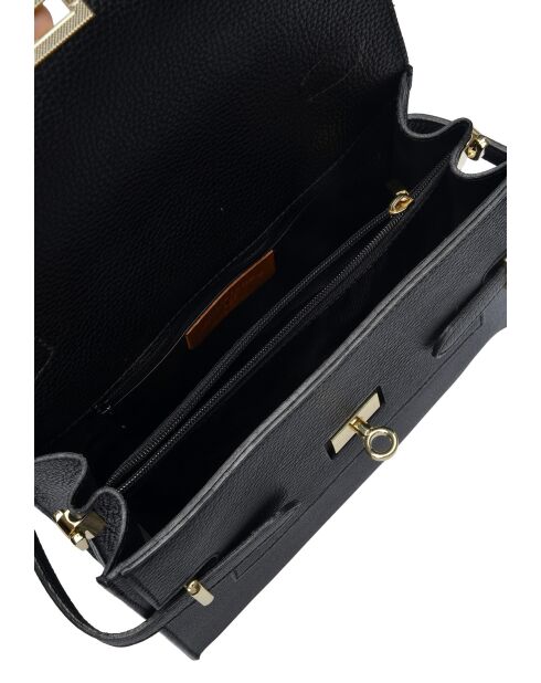 TSBV 56 schwarze Lederhandtasche - 20x26,5x8,5 cm