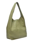 TSBV 57 pistachegroene leren hobotas - 32x43x15 cm