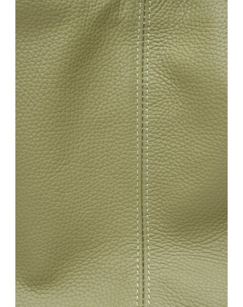 TSBV 57 pistachegroene leren hobotas - 32x43x15 cm