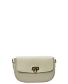 Beigefarbene Schultertasche Rains aus Leder - 13x20x7,5 cm