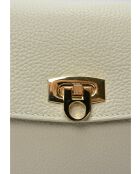 Beigefarbene Schultertasche Rains aus Leder - 13x20x7,5 cm