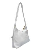 Sac bandoulière/sac à dos en cuir TSBV 50 blanc - 23.5x36x11 cm