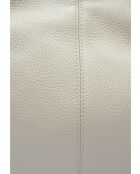Bandolera Craie Studio de piel beige - 24x40x14,5 cm