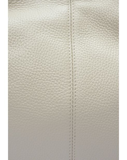 Bandolera Craie Studio de piel beige - 24x40x14,5 cm