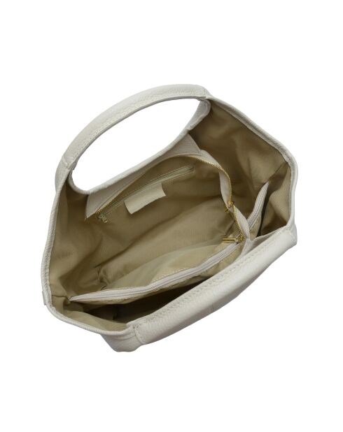 Bandolera Craie Studio de piel beige - 24x40x14,5 cm
