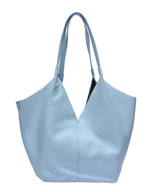 Proprietà Borsa hobo celeste in pelle - 22x25x14 cm