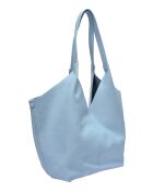 Proprietà Borsa hobo celeste in pelle - 22x25x14 cm