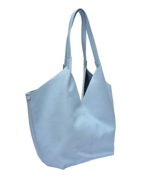 Proprietà Borsa hobo celeste in pelle - 22x25x14 cm