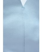 Proprietà Borsa hobo celeste in pelle - 22x25x14 cm