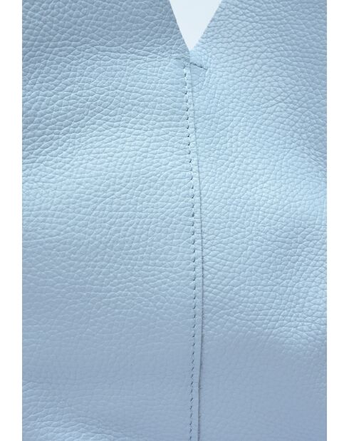Proprietà Borsa hobo celeste in pelle - 22x25x14 cm