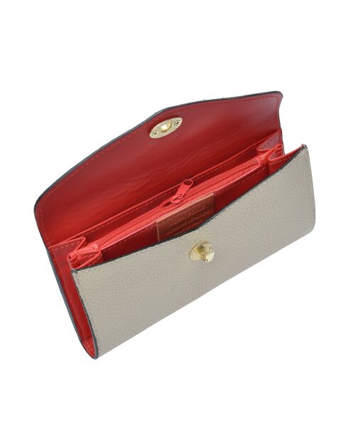 SBV 59 Geldbörse aus beigefarbenem Leder - 9x19x/ cm