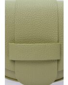 TSBV 54 pistachegroene leren schoudertas - 13x16,5x7 cm