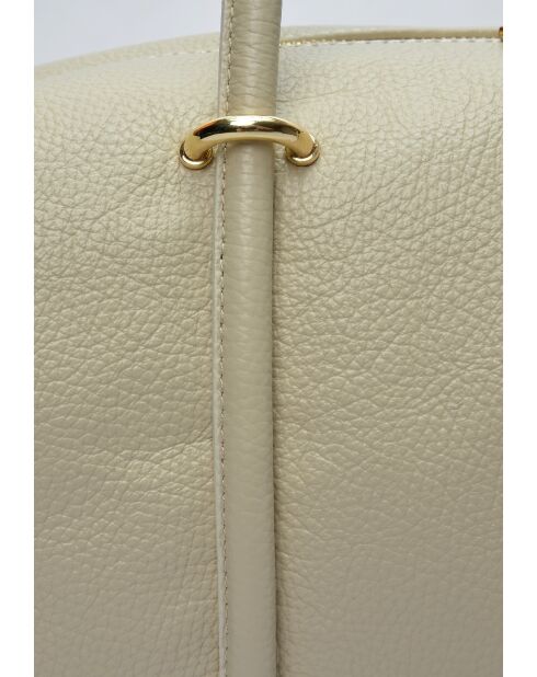 Sac bandoulière en cuir Sandqvist beige - 14x38x12.5 cm