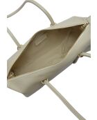 Sac bandoulière en cuir Sandqvist beige - 14x38x12.5 cm