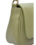 TSBV 49 pistachegroene leren schoudertas - 11x26x6 cm